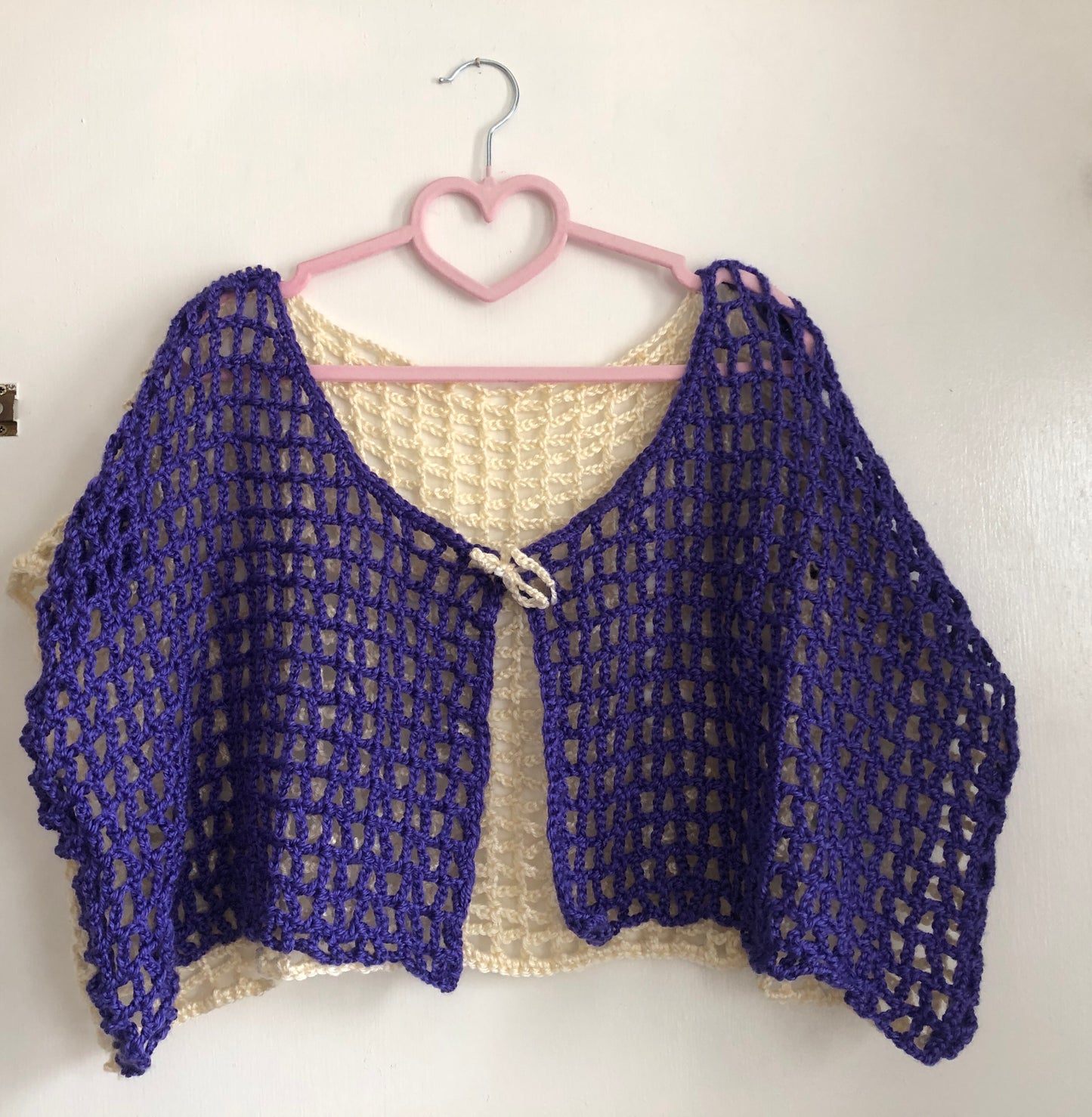 Purple and White Shawl