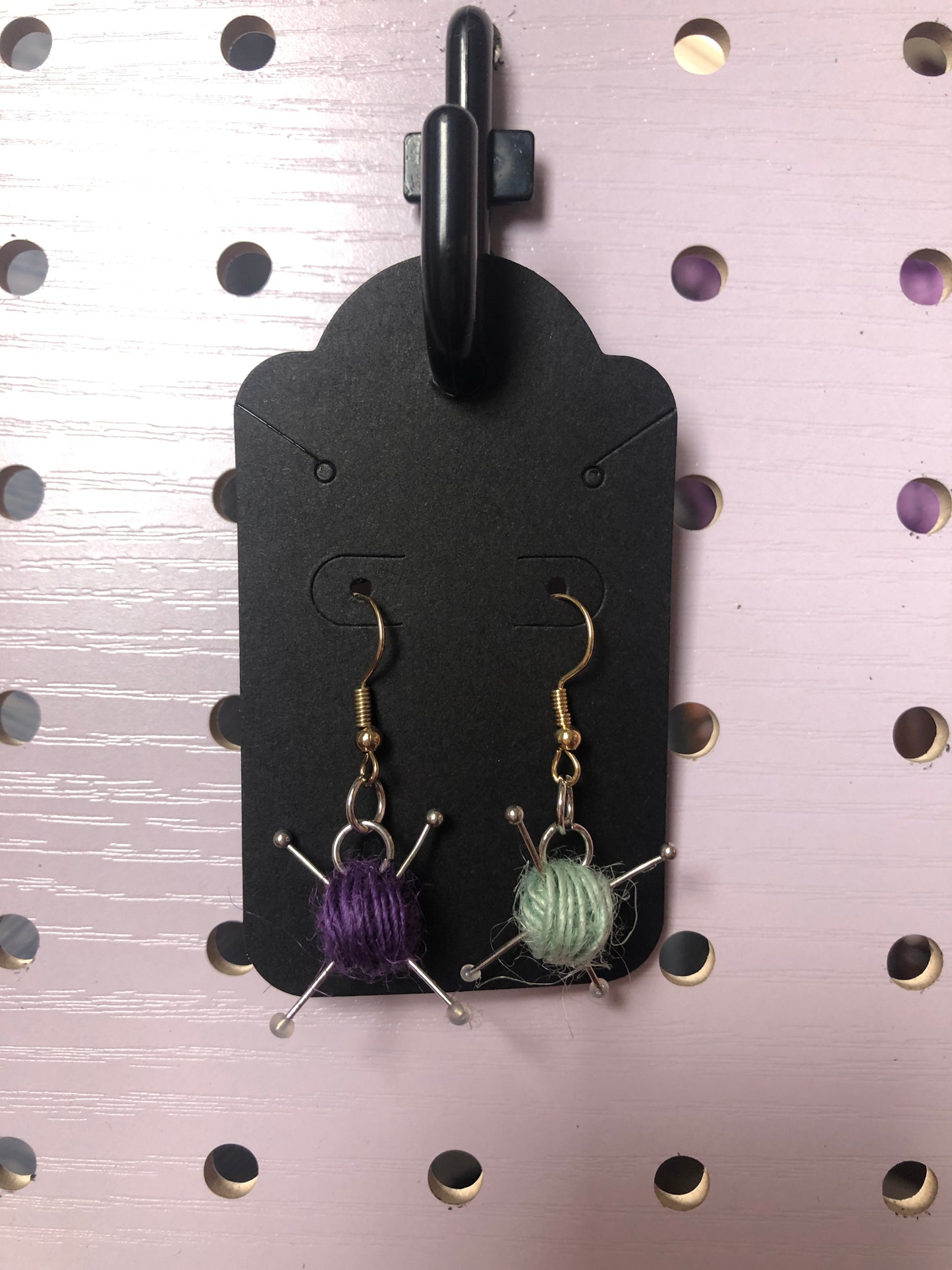 Yarn Ball Earrings