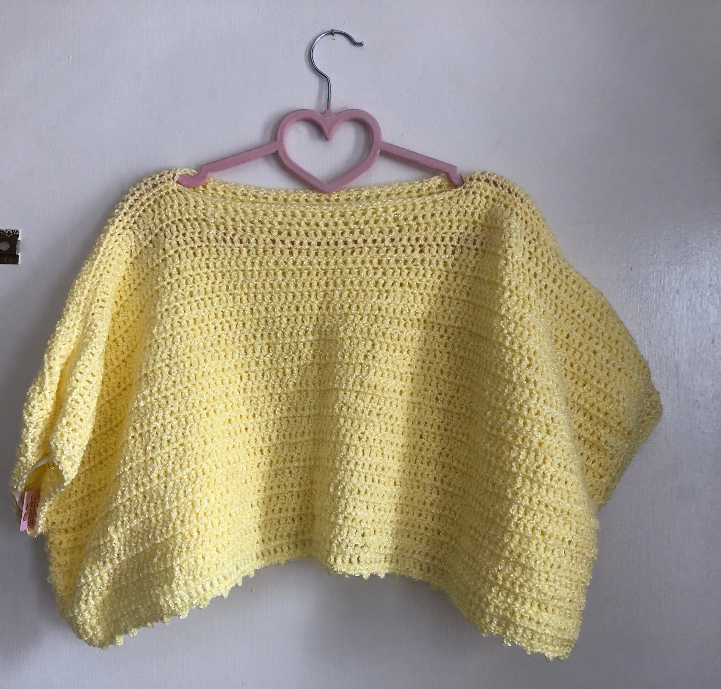 Yellow Crocheted Crop Top