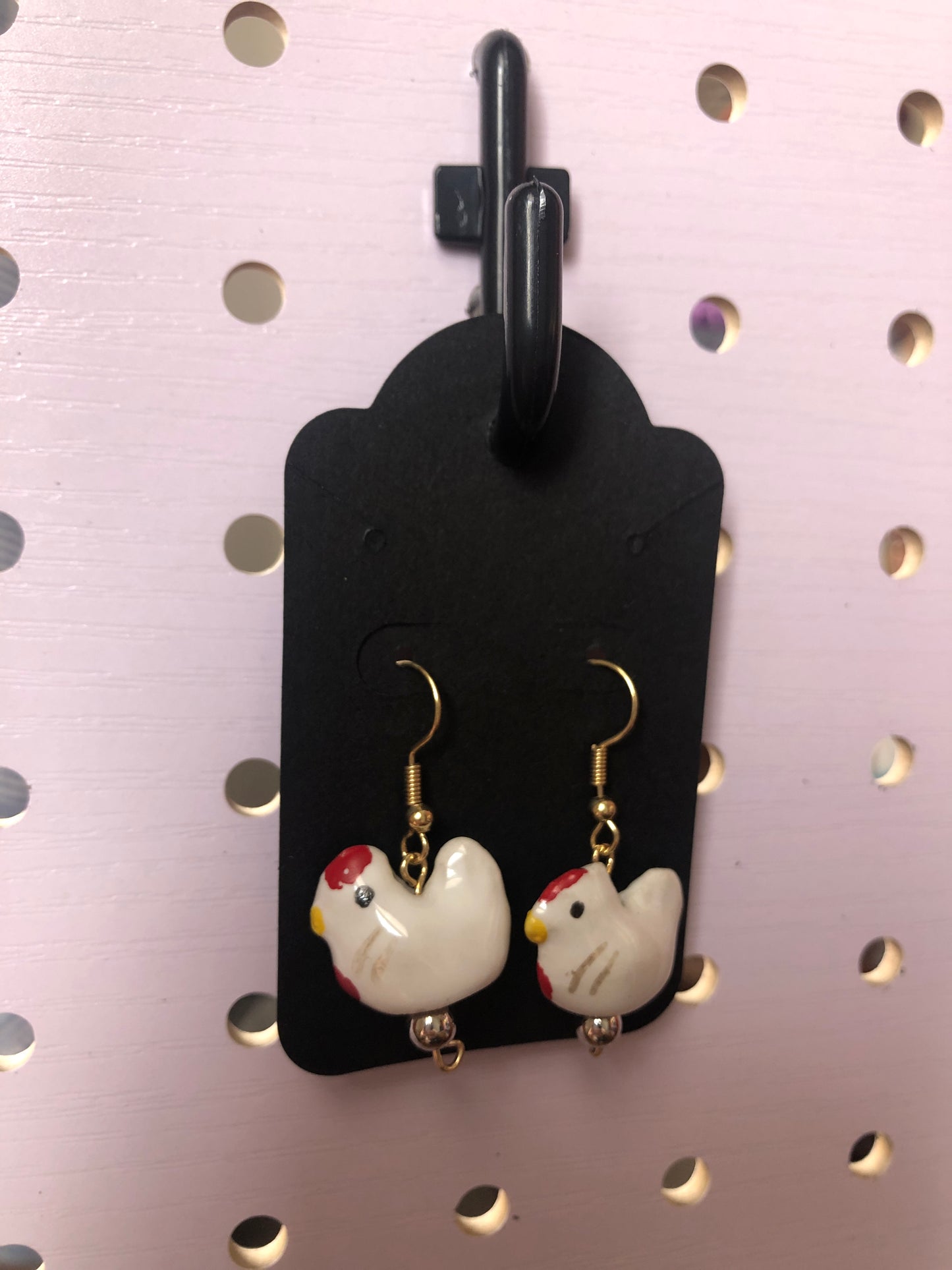 Chicken Bead Earrings