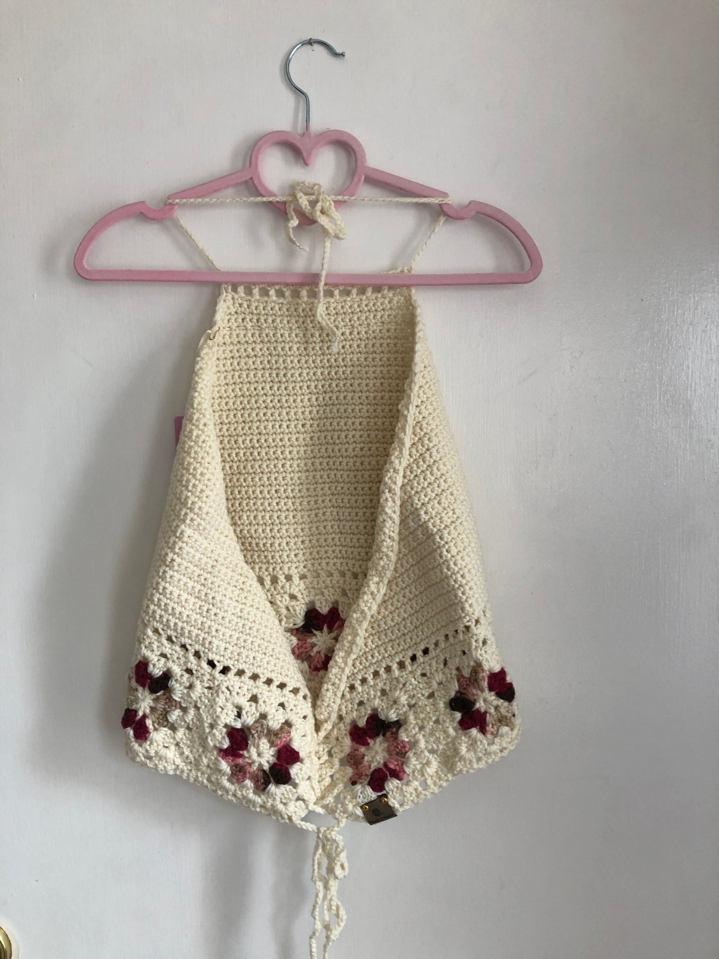 White Granny Square Halter