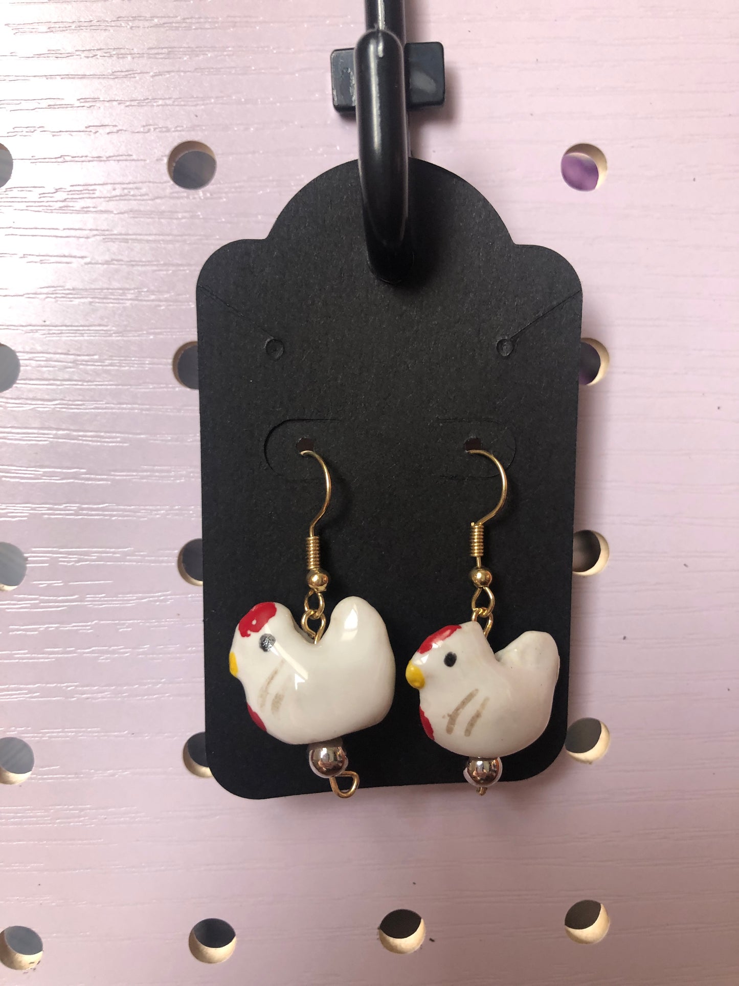 Chicken Bead Earrings