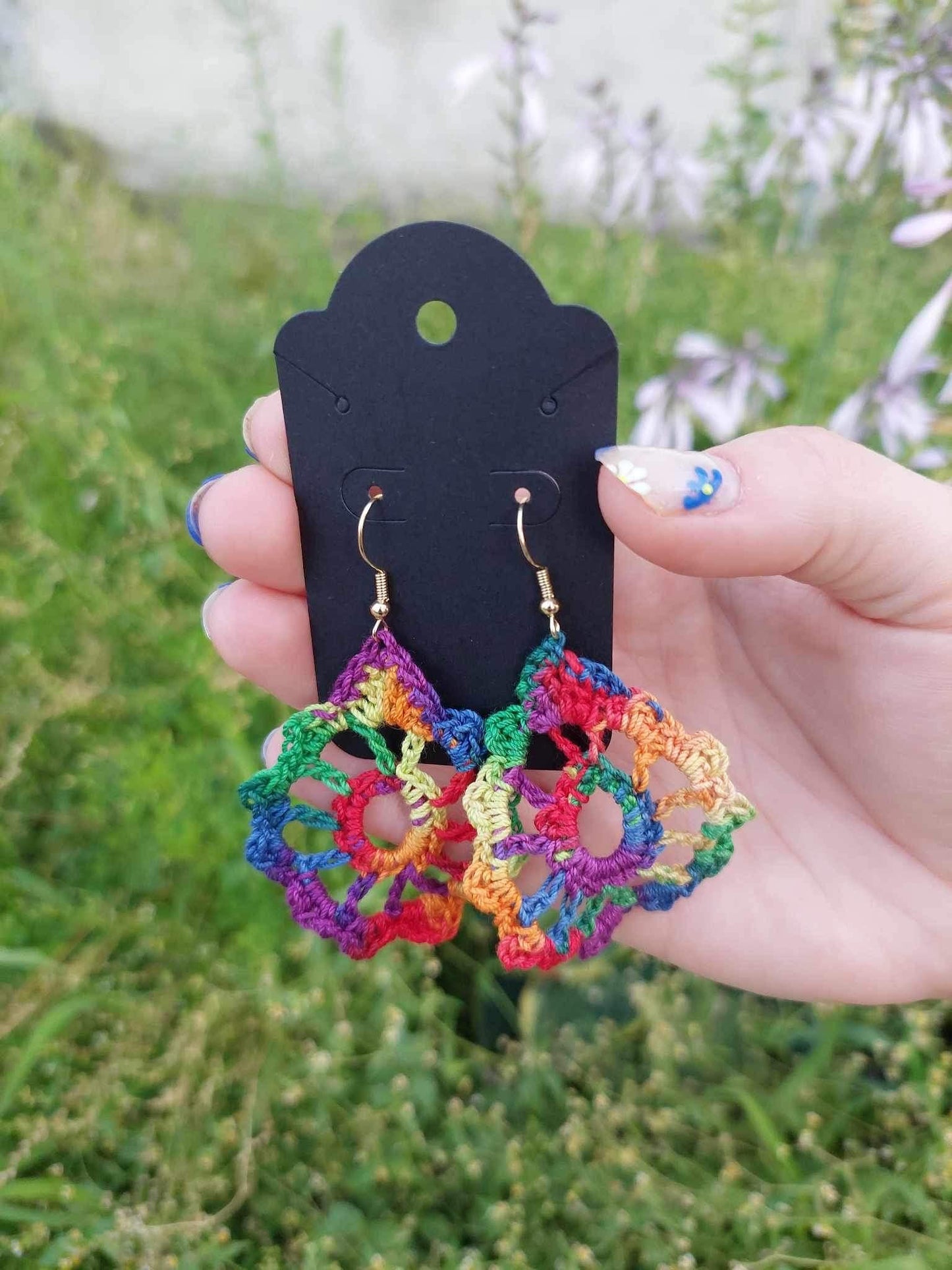 Rainbow Vintage Drop Earrings